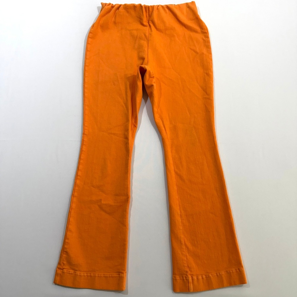 Ann Mashburn Flare‎ Pants Women's Small S Orange Pull On High Rise Knit USA